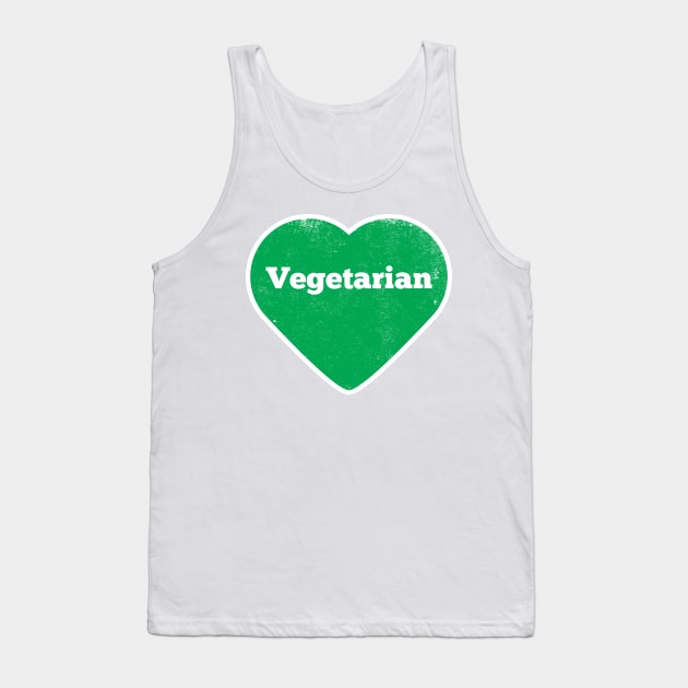 Vegetarian Heart - Distressed Tank Top by glutenfreegear